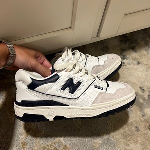New balance 550 navy blue and white